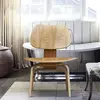 Tengye TENGYE Nordic curved wood dining table and chairs cafe leisure chair solid wood small bench Eames puppy chair TY-101