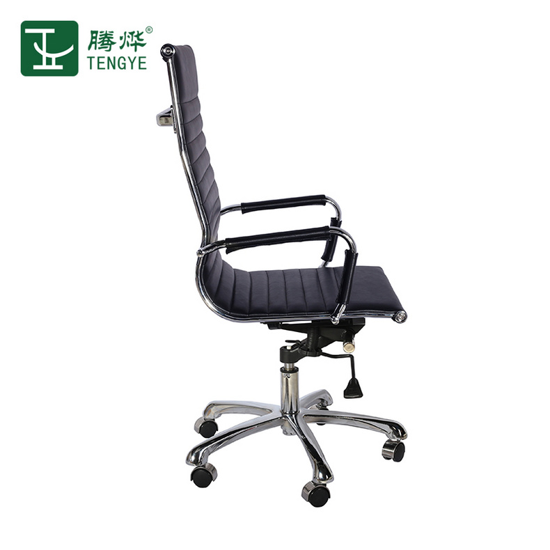 Tengye TENGYE leather office chair lift and rotate home computer chair bow-shaped PU staff meeting chair TY-206A