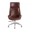 Tengye TENGYE Nordic staff cowhide office chair supervisor chair swivel lift chair high back curved wood computer chair TY-209A