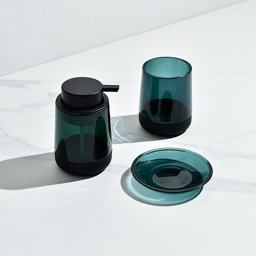 Dark green glass bathroom series ornaments
