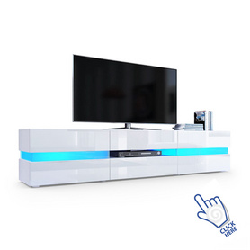 new model modern high gloss led light tv stand电视柜