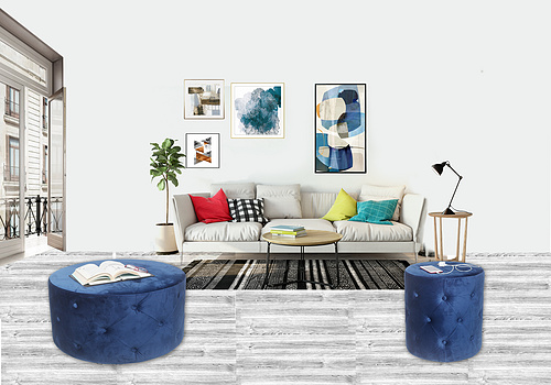 American Modern Light Luxury Shoe Changing Stool