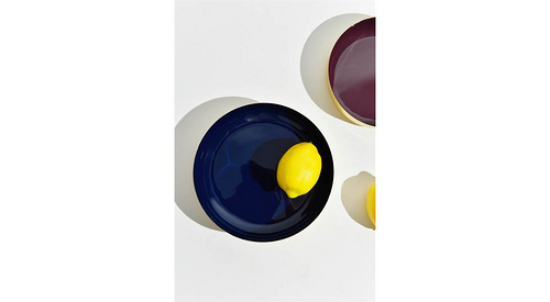 Metal enamel plate decoration