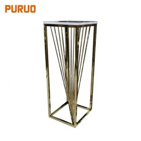 Indoor furniture wedding decoration stainless steel wedding table iron frame tall flower stand花架