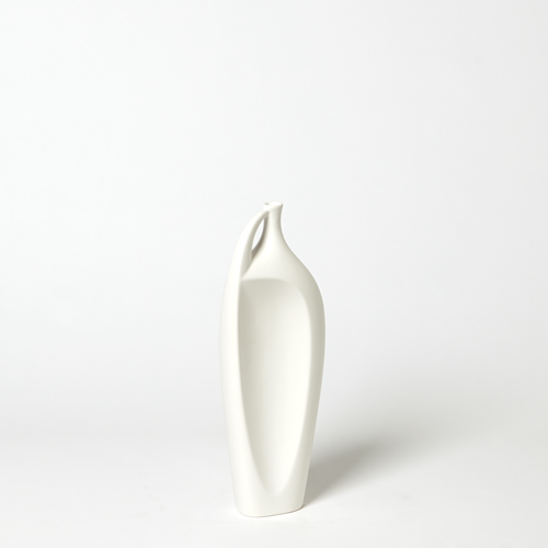 哑白色压痕陶瓷花瓶
