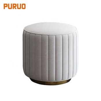 European style small round stool dressing chair sofa for bedroom搁脚凳