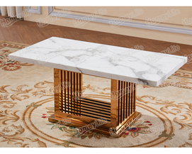 Marble top and stainless steel coffee table桌子