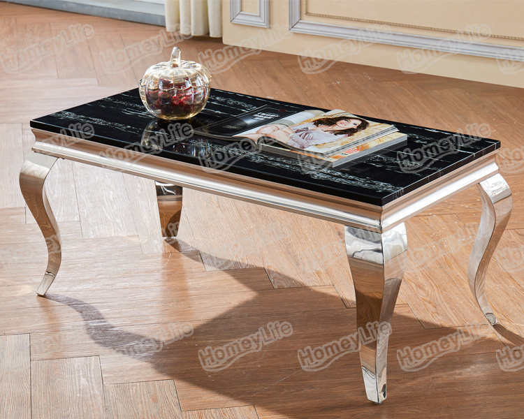 marble top and stainless steel coffee table桌子