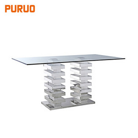 New style stainless steel dining table set dining furniture桌子