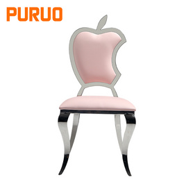 Pu dining chair new style stainless steel legs for dining furniture椅子