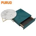 Round marble table tops mdf coffee table stainless steel table frame for home modern design茶几