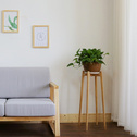 简约实木花架客厅创意落地室内木质植物花盆架单个花几花架子木