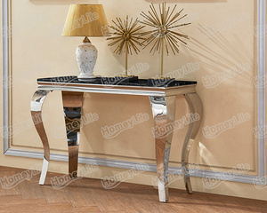 Marble top and stainless steel  console table边桌