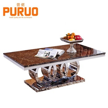 Stainless steel legs luxury living room center table hotel artificial marble top coffee table茶几