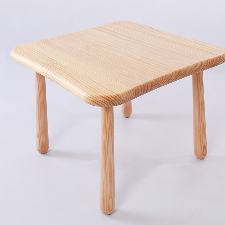 儿童宝宝幼儿园小学学习写字吃饭写字桌实木创意木质方桌小桌子