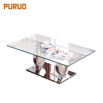 Living room furniture sets modern design glass coffee center table茶几