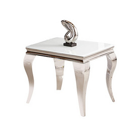 Smart side table steel mable top nightstand stainless steel living furniture designs茶几