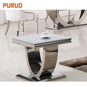 Home furniture stainless steel metal side table modern边桌