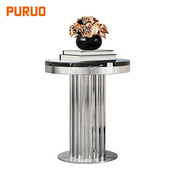Living furniture modern design marble top round side table邊桌