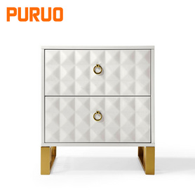 Modern style side table marble stainless steel base european design home furniture床头柜