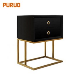 Modern style living room small nightstand metal locker bedside corner table床头柜