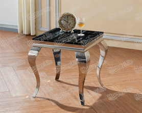 Marble top and tainless steel lamp table茶幾