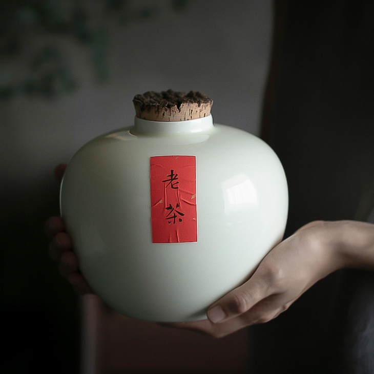 时光 天然软木密封大茶罐存茶储物罐茶叶罐