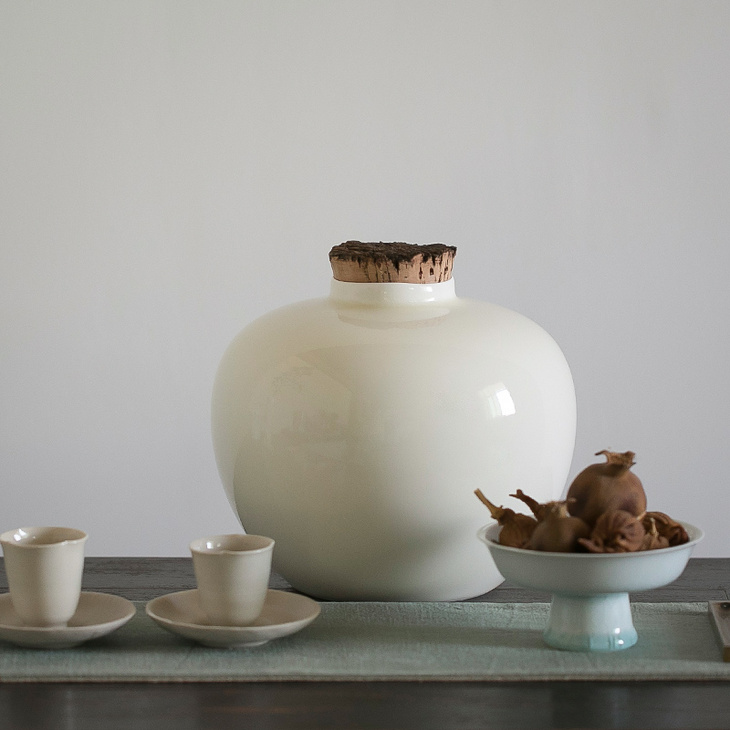 时光 天然软木密封大茶罐存茶储物罐茶叶罐
