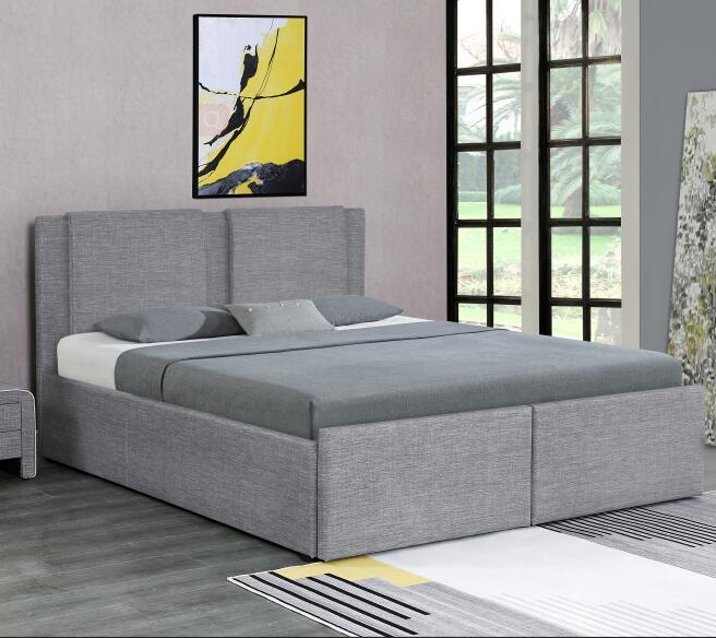 1311DG morden concise stylish linen fabric storage bed with two drawers and gas lift frame床