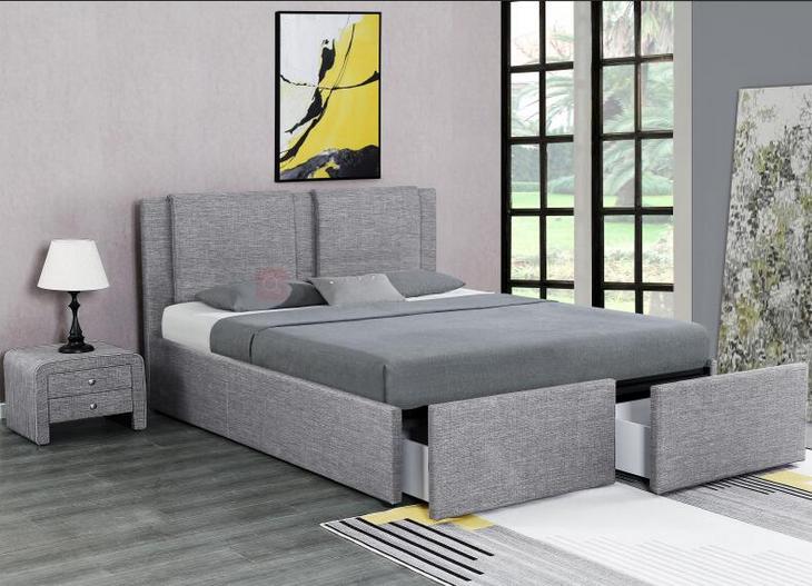 1311DG morden concise stylish linen fabric storage bed with two drawers and gas lift frame床