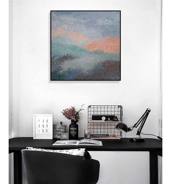 维格列艺术 油画艺术品 《曙色远连山色起》