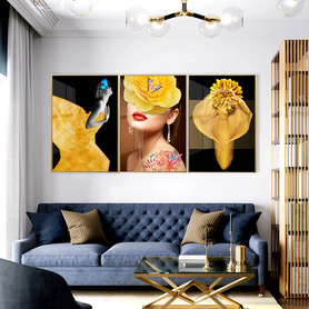 现代轻奢人物装饰画客厅卧室壁画美式玄关抽象挂画