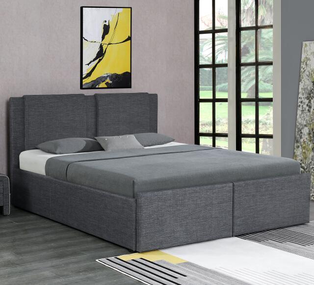 1311DG morden concise stylish linen fabric storage bed with two drawers and gas lift frame床