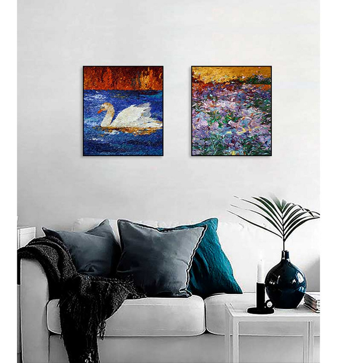 维格列艺术 油画艺术品 《天鹅湖》