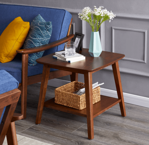 wood square coffee table