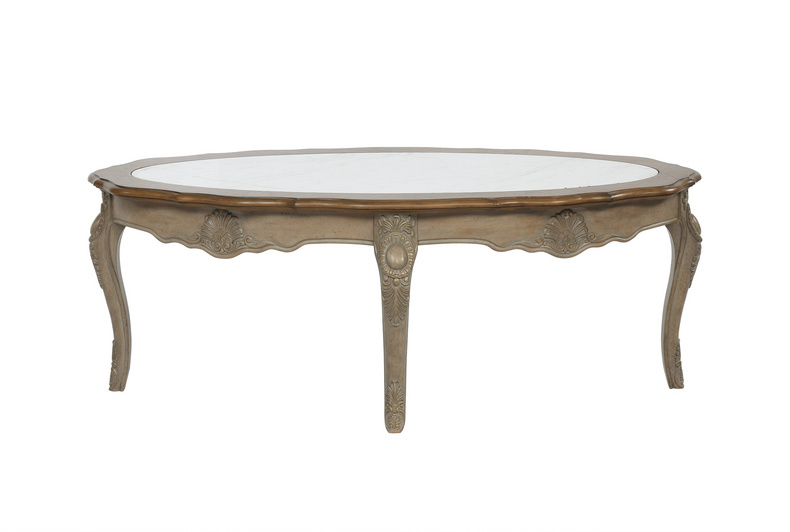 Marble top coffee table set