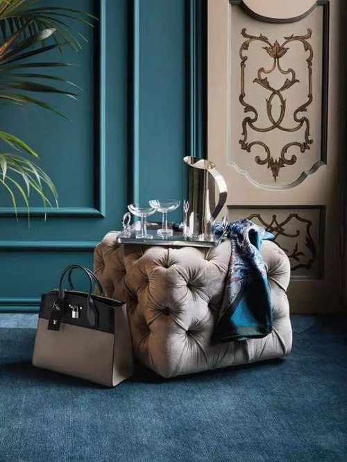 Modern Light Luxury American Style Footstool