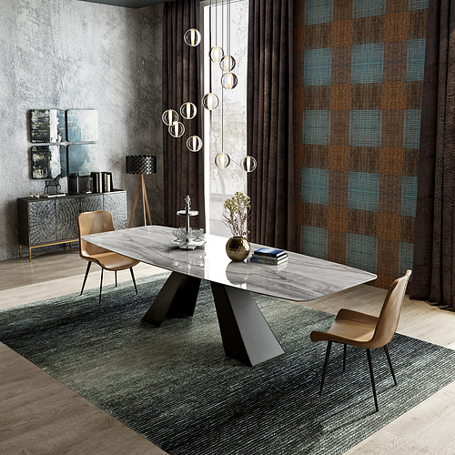 marble dinning table and chair