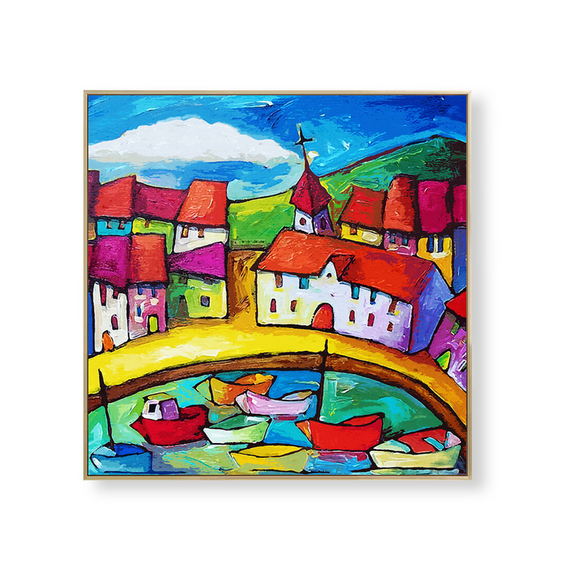 美式客厅背景墙装饰画玄关挂画卧室墙画餐厅壁画彩绘油画