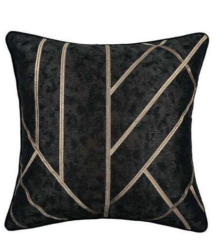 轻奢黑色抱枕qj-89006-f