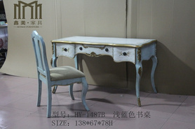 浅色法式书桌椅HY-1478-1B(1) (2)