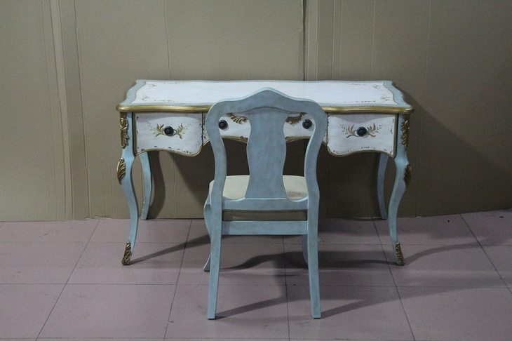 浅色法式书桌椅HY-1478-1B(1) (2)