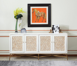 HY-1706 Natural shell Console table