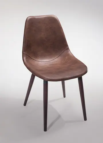 Modern Brown Leather Dining Chair  EC14012