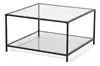 Glass with metal frame coffee table ST28312G