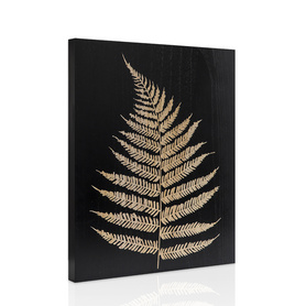 纯手工雕刻黑色蕨类植物手工版画客厅装饰画挂画WP14002 WP14003 WP14008 WP14009