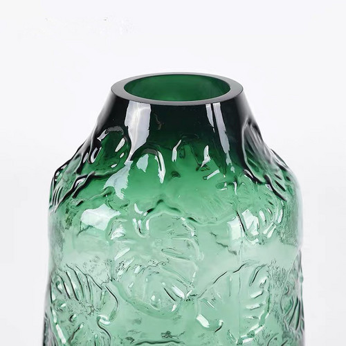 简约轻奢玻璃花装饰品餐桌鲜花插花瓶-test