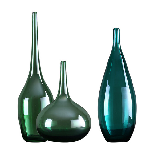 轻奢简约现代人绿色喷绘花器家居摆件-test