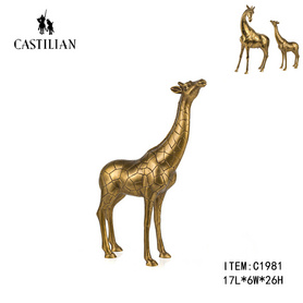 美式长颈鹿动物造型雕塑