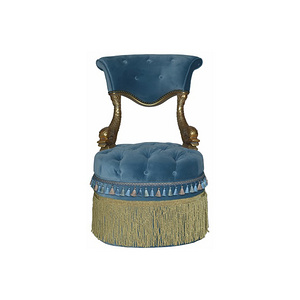 欧仁妮皇后-客厅-法式古典靠椅 蓝